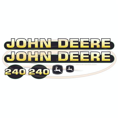 99 john deere skid steer 240 decals|Fits John Deere 240 Decal Kit Skid Steer .